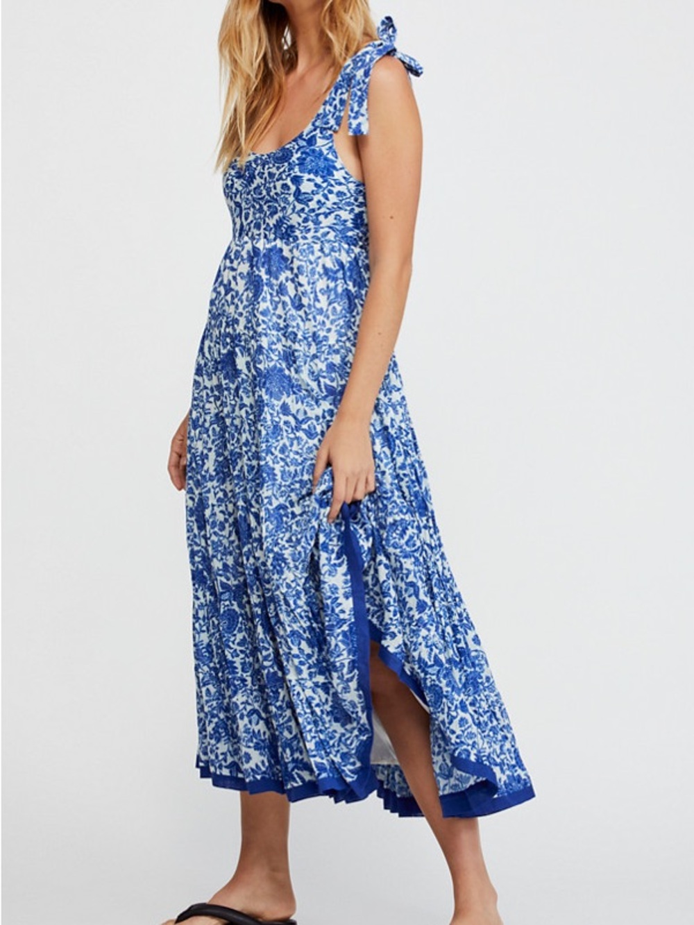 Free People Kika dress in Blue & White Floral